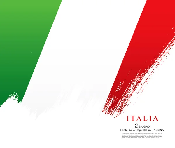 Italienische Flagge. Italienische Republik Feiertag — Stockvektor