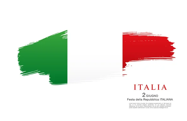 意大利的国旗。意大利共和国假日 — 图库矢量图片