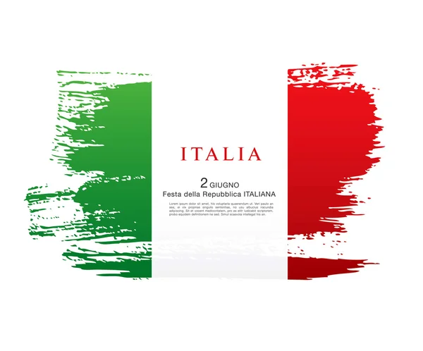 Bandeira italiana. República Italiana Férias — Vetor de Stock