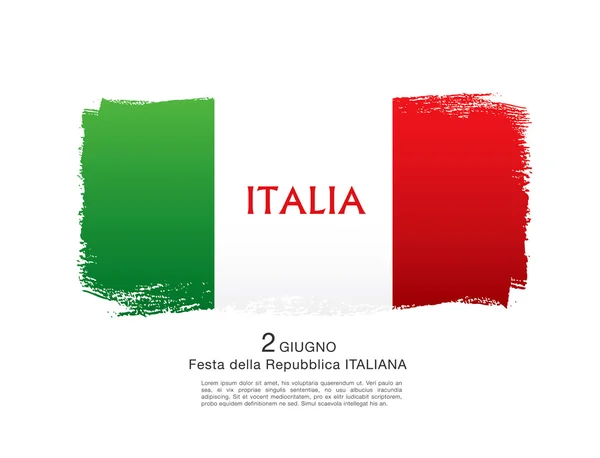 Італійський прапор. Італійська Республіка свято — стоковий вектор