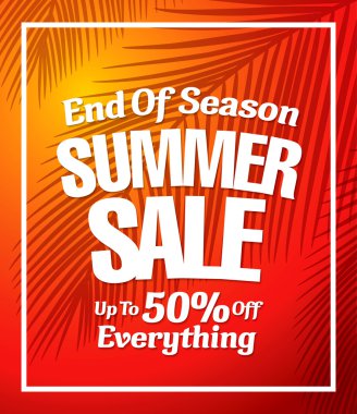 yaz satış şablonu afişi