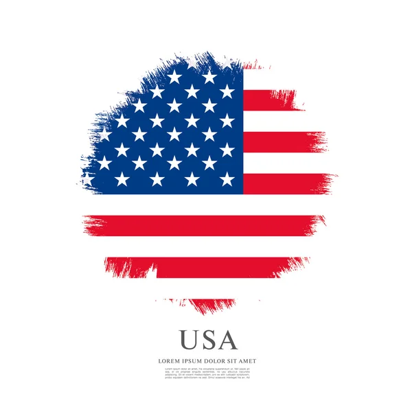 Grunge bandera americana — Vector de stock