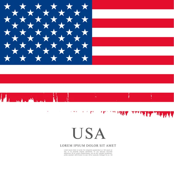 Grunge amerykańska flaga — Wektor stockowy