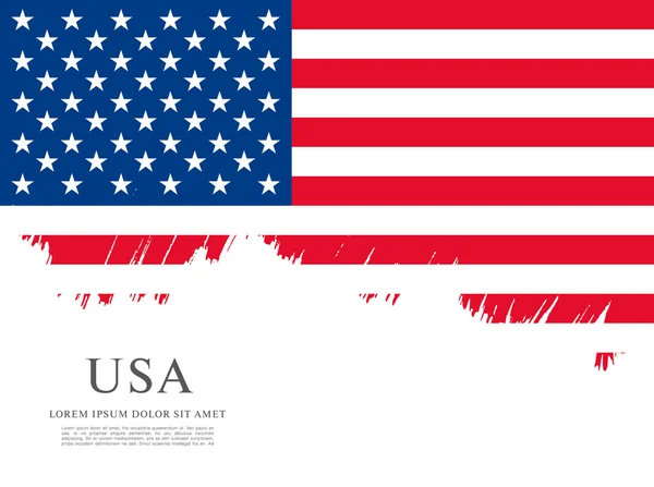 Grunge bandeira americana — Vetor de Stock
