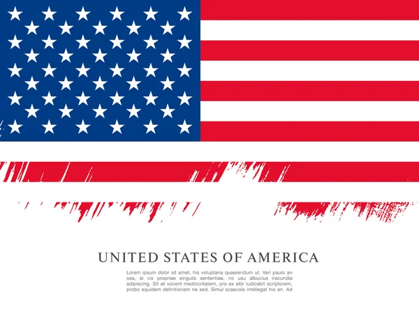 Grunge bandera americana — Vector de stock