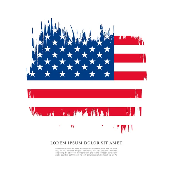 Grunge Amerikan bayrağı — Stok Vektör