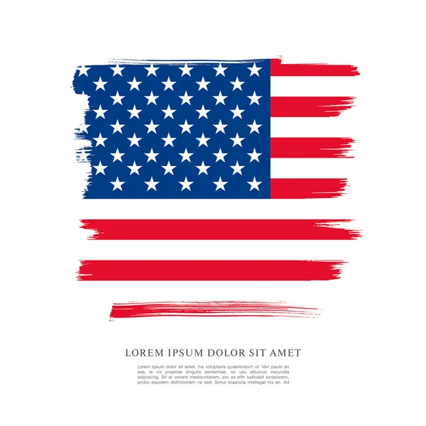 Grunge-amerikanische Flagge — Stockvektor