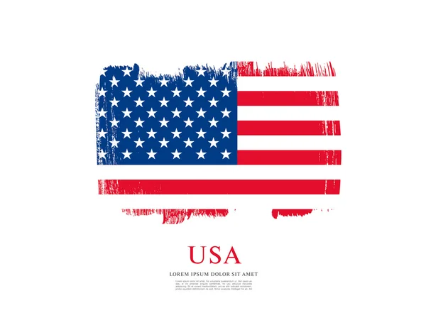 Grunge-amerikanische Flagge — Stockvektor