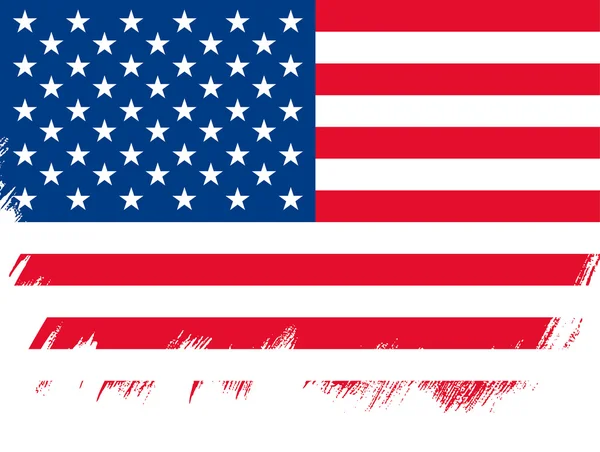 Grunge bendera Amerika - Stok Vektor