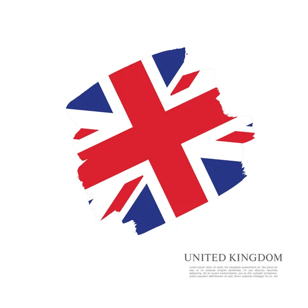 Britische Flagge aus Pinselstrich Hintergrund — Stockvektor