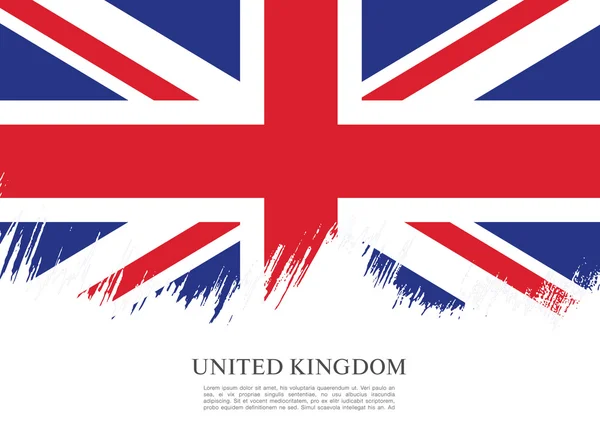 Βρετανική σημαία που γίνεται στο παρασκήνιο περιγράμματος πινέλου — Διανυσματικό Αρχείο