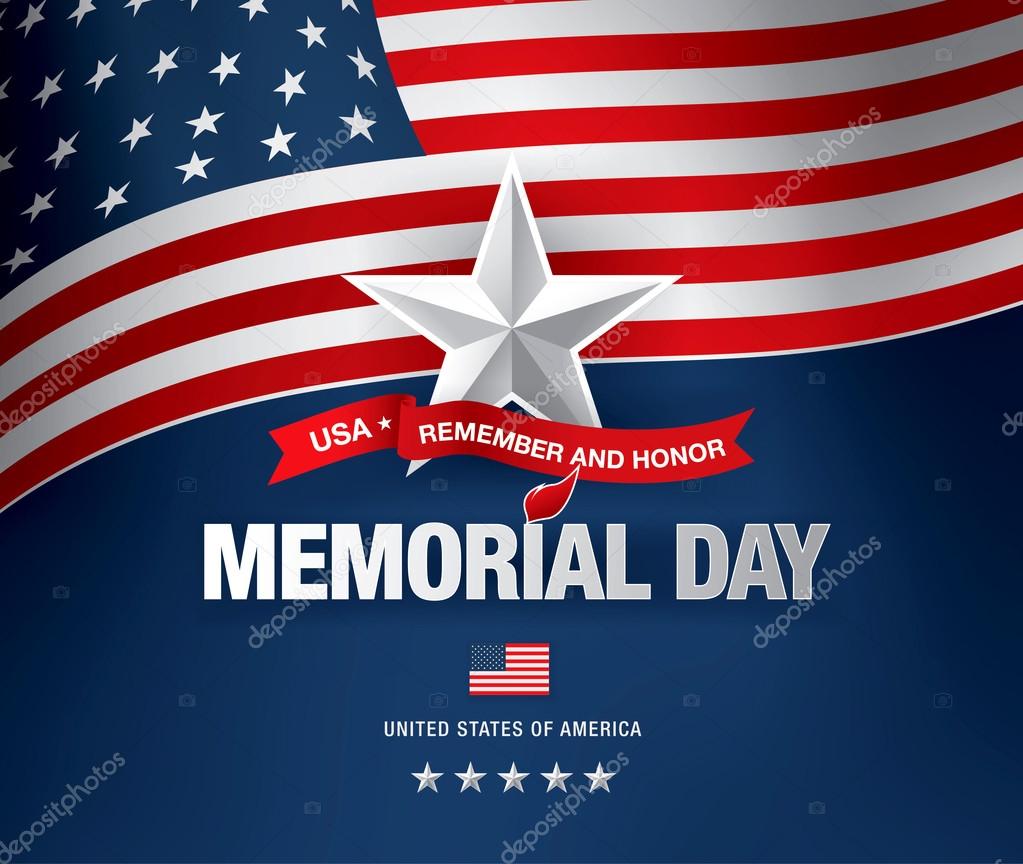 Memorial day. Remember and honor. Vector illustration