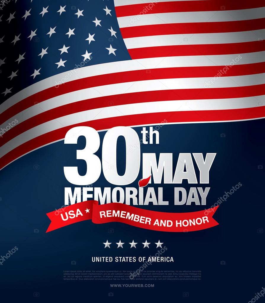 Memorial day. Remember and honor. Vector illustration