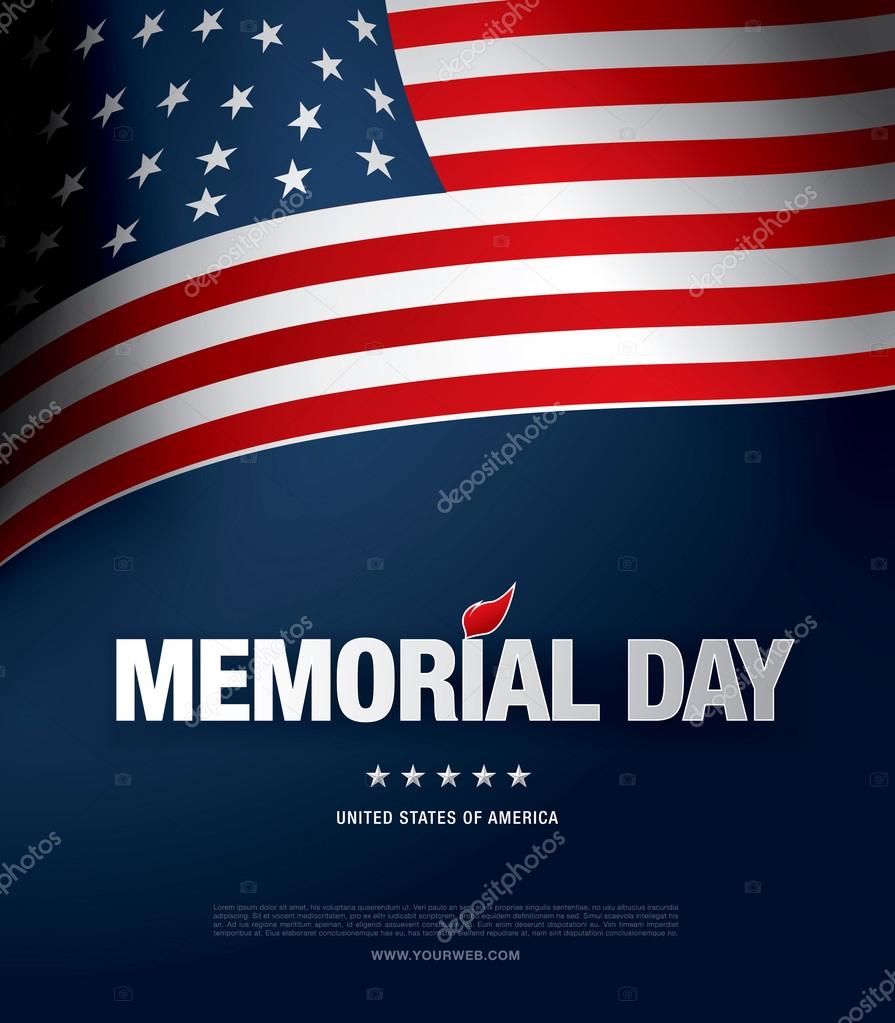 Memorial day. Remember and honor. Vector illustration