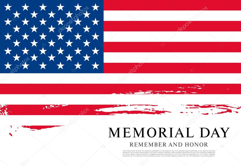 Memorial day. Remember and honor. Vector illustration