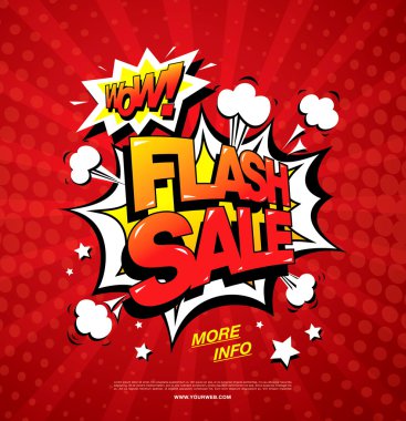 Flaş Satış afişi şablon tasarımı