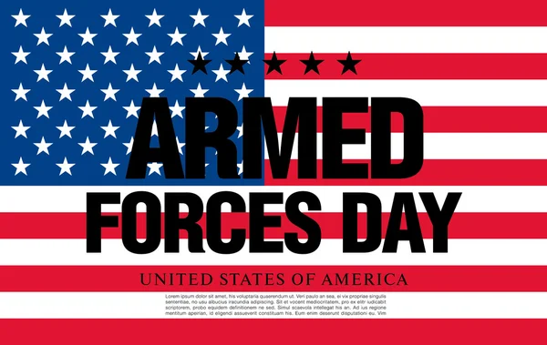 Armed forces day poster — Stock Vector