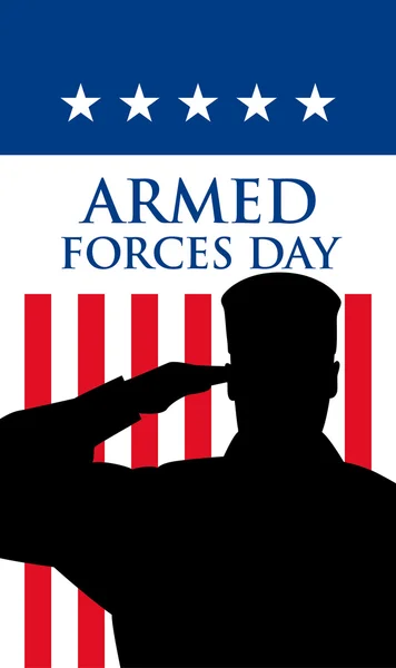 Armed forces day poster — Stock Vector