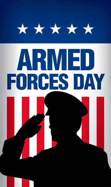 Armed forces day poster — Stock Vector