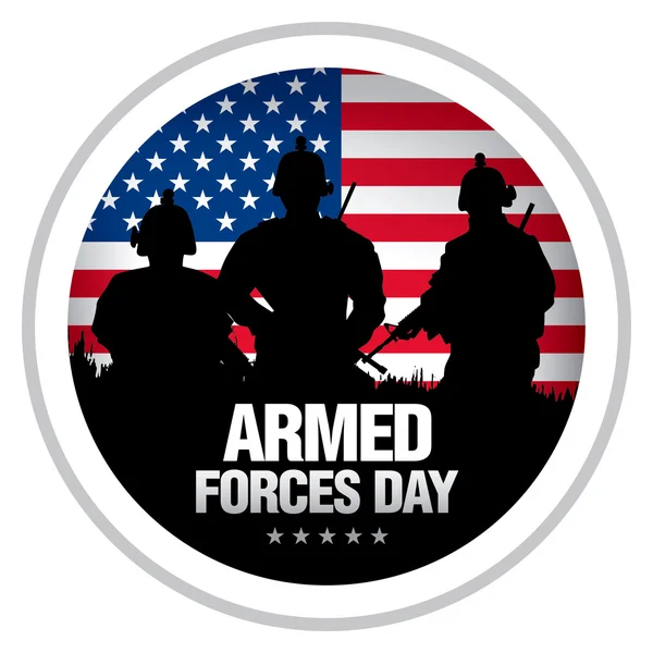 Armed forces day poster — Stock Vector