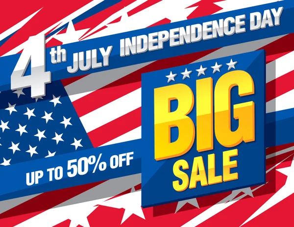 Banner de venda de dia de independência —  Vetores de Stock