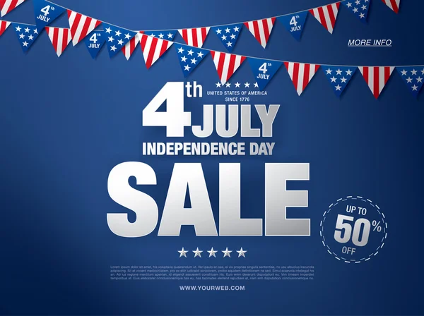 Independence day sale banner — Stock Vector