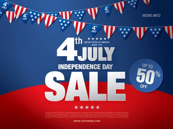 Independence day sale banner — Stock Vector