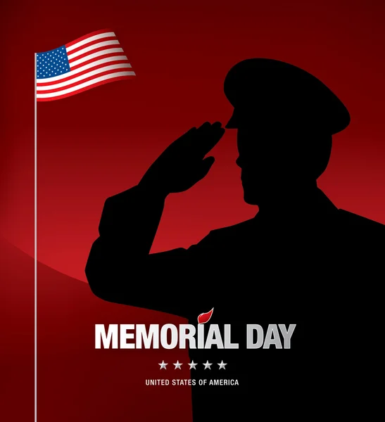 Memorial day. Remember and honor — Stock Vector