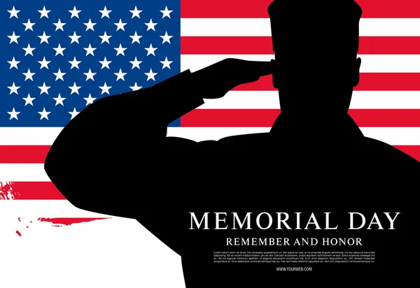 Memorial day. Remember and honor — Stock Vector