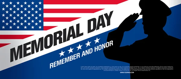 Memorial day. Remember and honor — Stock Vector