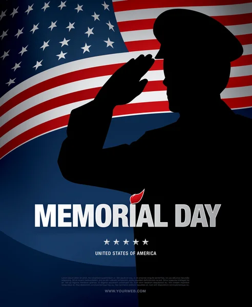 Memorial day. Remember and honor — Stock Vector