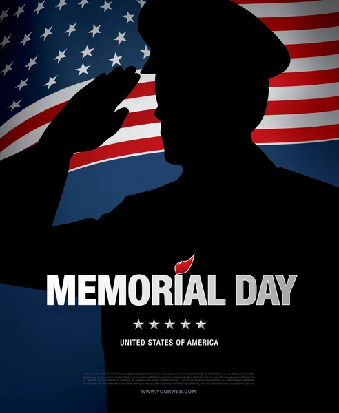 Memorial day. Remember and honor — Stock Vector