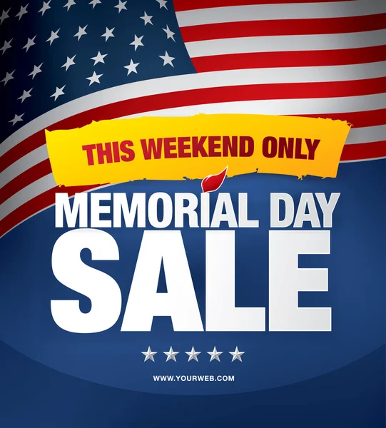 Venta de Memorial Day — Vector de stock