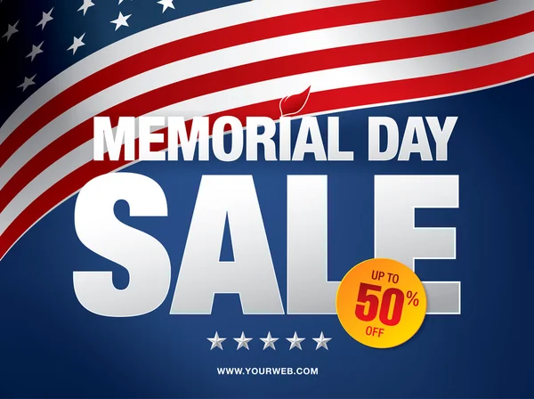 Venta de Memorial Day — Vector de stock