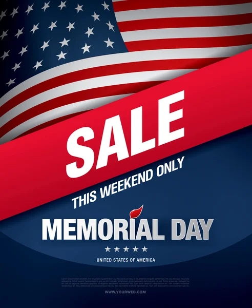 Venta de Memorial Day — Vector de stock