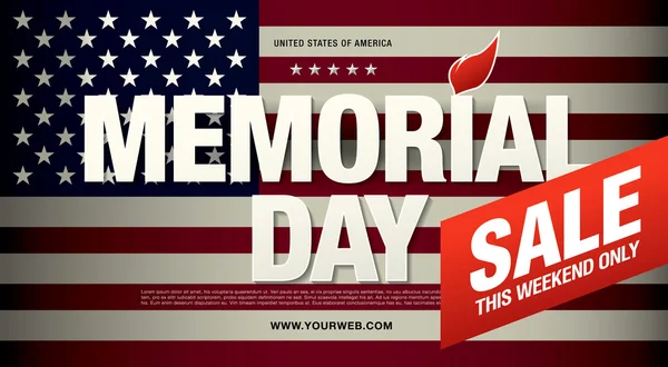 Venta de Memorial Day — Vector de stock