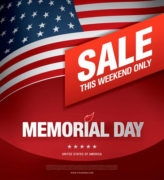 Venta de Memorial Day — Vector de stock