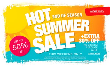 yaz satış şablonu afişi