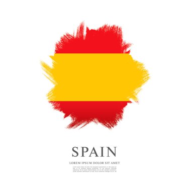 Fırça darbeleri yapılan İspanyol bayrağı