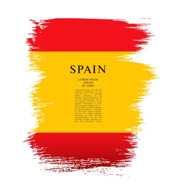 Fırça darbeleri yapılan İspanyol bayrağı