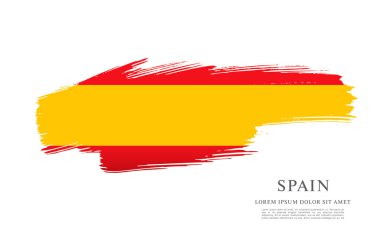 Fırça darbeleri yapılan İspanyol bayrağı