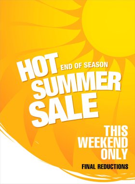 yaz satış şablonu afişi