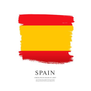 Fırça darbeleri yapılan İspanyol bayrağı