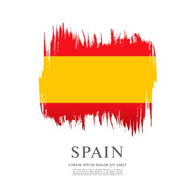 Fırça darbeleri yapılan İspanyol bayrağı