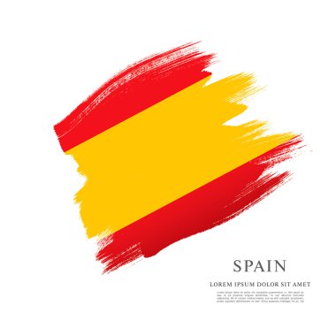 Fırça darbeleri yapılan İspanyol bayrağı