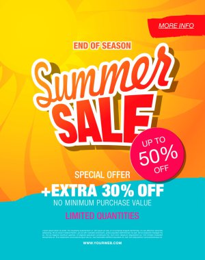 yaz satış şablonu afişi