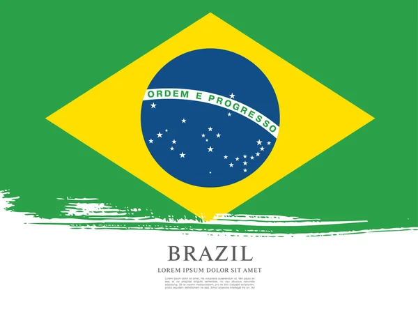 Grunge Braziliaanse vlag — Stockvector