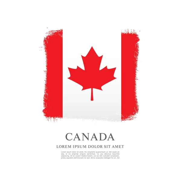 Grunge 加拿大国旗 — 图库矢量图片