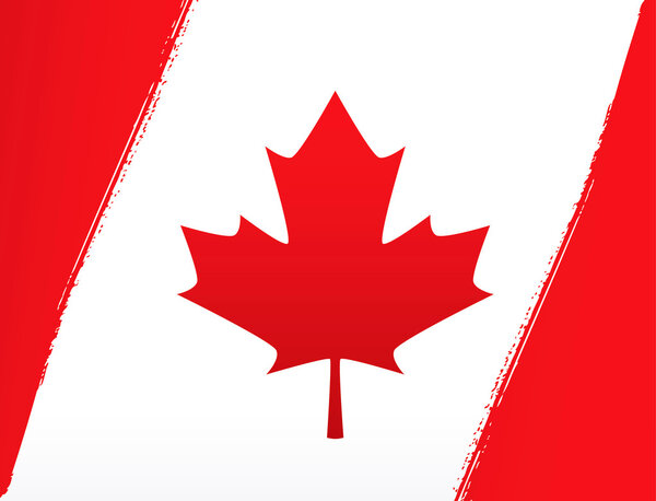 Grunge Canadian flag