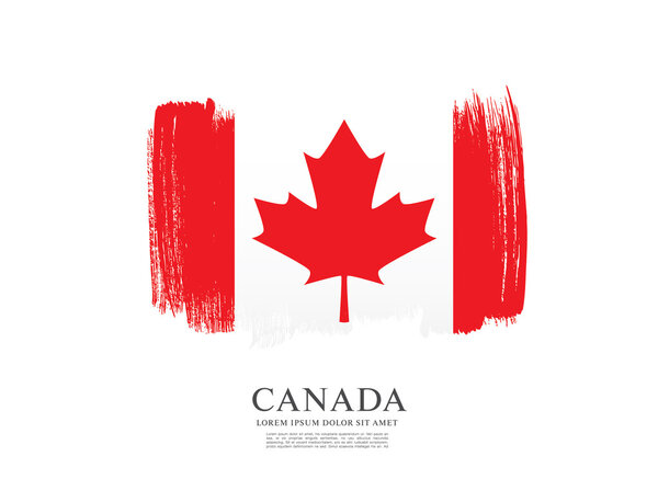 Grunge Canadian flag